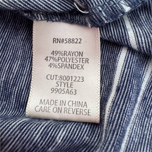 MAX STUDIO Blue White Striped Shift Stretch Knit Tank Dress Cover Up Women's S - Picture 4 of 5